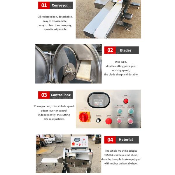 Slice Cooked Meat Function Commercial Meat Slicing Machine Belt Cutter Meat Cutting Machine