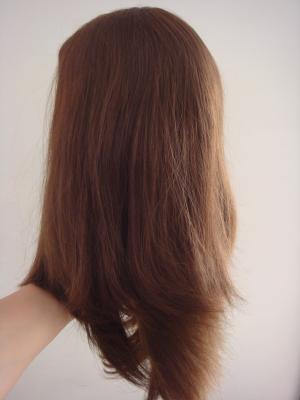Perruques de cheveux naturels à l' apparence réelle à densité moyenne