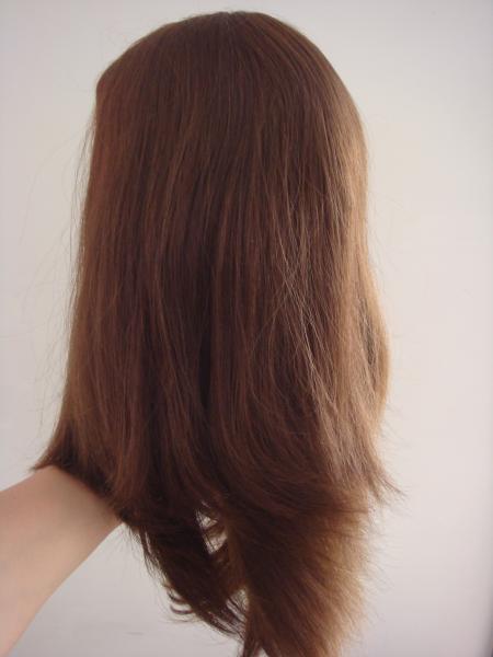 Perruques de cheveux naturels à l' apparence réelle à densité moyenne