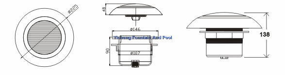Plastic Wall-Mounted LED Underwater Swimming Pool Lights With Super Bright