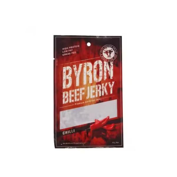 Custom Printed Reusable Plastic Clear Vacuum Seal Zipper Snack Food Beef Jerky Packaging Bags