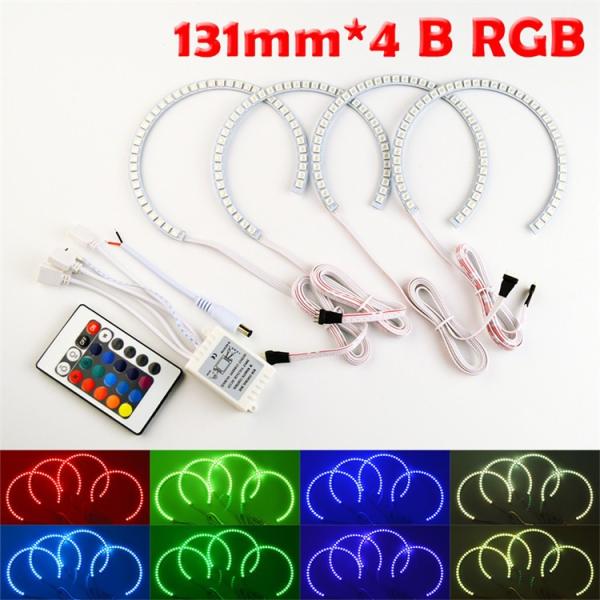 White Yellow Color RGB Angel Eye Ring HID LED Motorcycle Light
