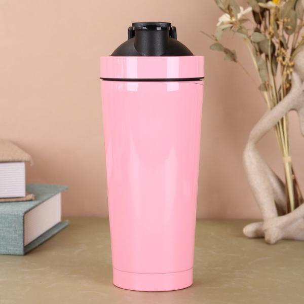 Upgraded Shaker Bottle For Protein Mixes 27oz With Storage For Powder Stainless Steel Shaker Bottle With Wire Whisk BPA Free Leak Proof