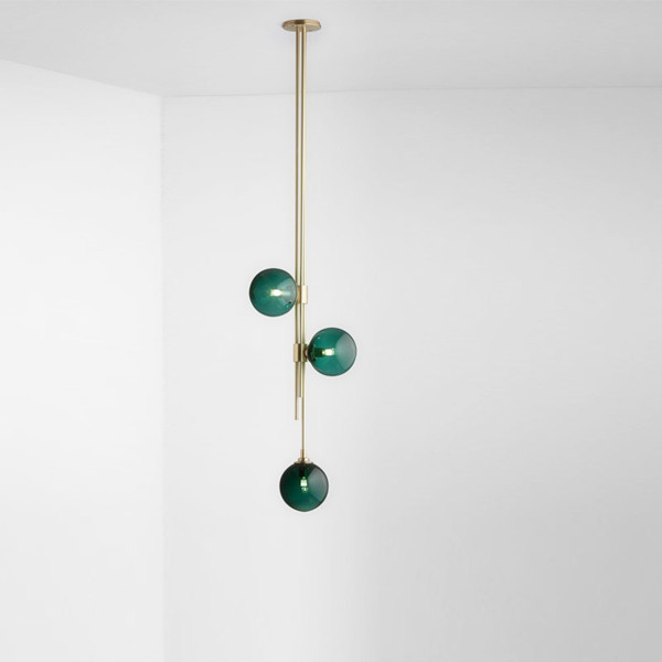 Золото Cri 80 покрыло медный современный свет Dia 28cm света шкентеля стеклянный привесной