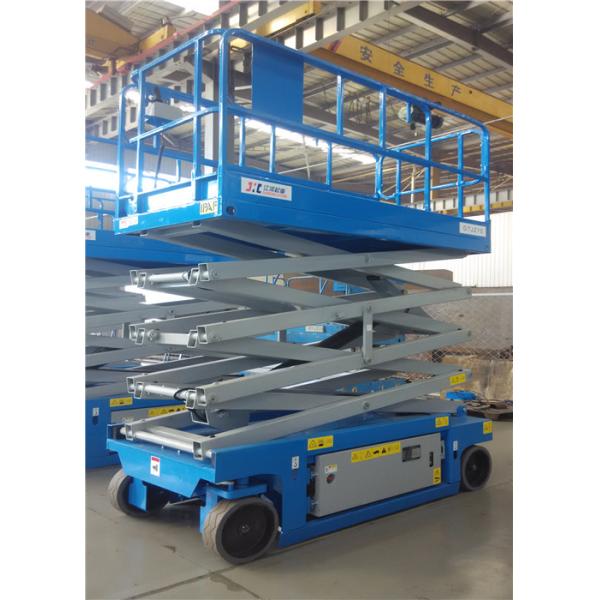 Industrial Pallet Truck Single Man Scissor Lift , Self Propelled Scissor Lift For Window Cleaning