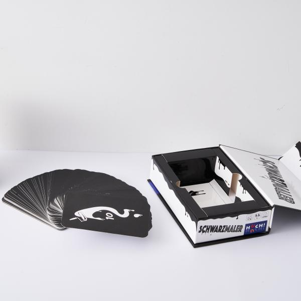 OEM Game Card Cardboard Flip Box With Paper Tray Playing Cards Game Packaging Box