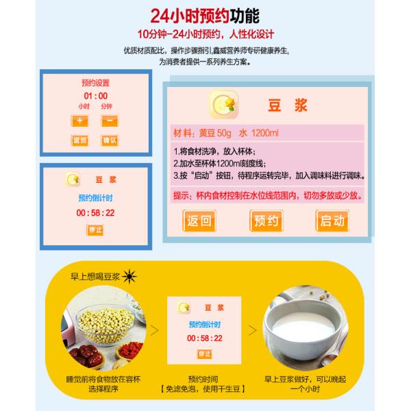 9540 motor 2L heating electric blenders/ juicer blender/ soup blender home appliance heating XW-789