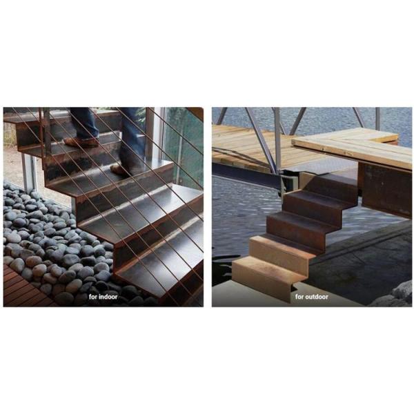 Архитектурноакустическая сталь Corten лестницы Origami конструкций шагает спиральные лестницы