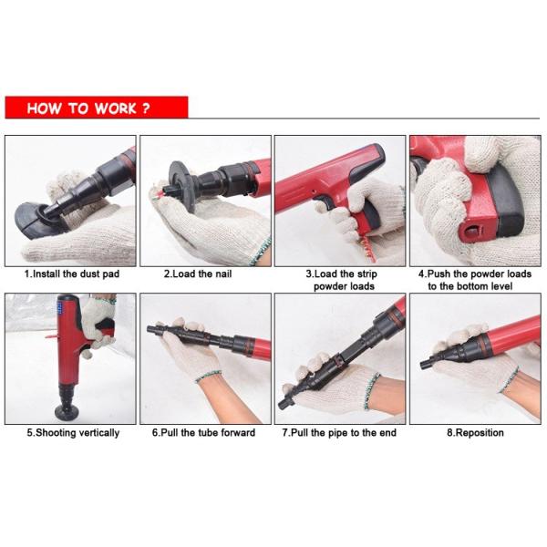 NS301 Powder Actuated Stud Fastener Nail Gun With Case for Fast and Easy Installation