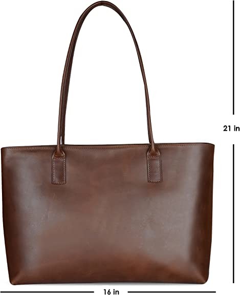 Búsqueda Vintage de computadora de cuero de bolso portátil, 16x21 bolso de oficina de trabajo