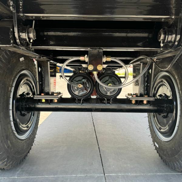 Thickened Steel Plate Farm Hydraulic Dump Trailers 3T Red Two Wheel 610Kg