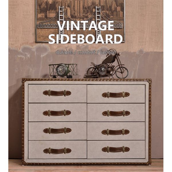 Nidea #8610 American Mid-Century Style Red Wine and  Bar Side Table Modern Wooden Storage Cabinet for Hotels and Coffee Shops