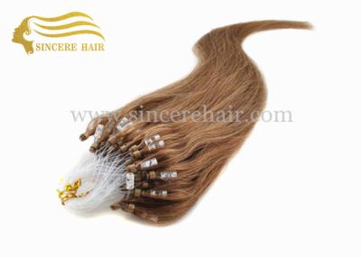 20 Inch Micro Ring Hair Extensions for sale - 50 CM 1.0 G Light Brown Micro Linked Loop Hair Extensions For Sale