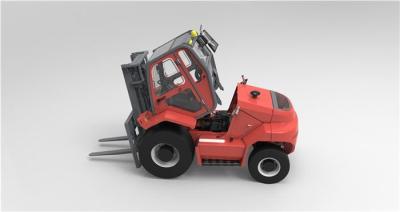 Compact Size Rough Terrain Straight Mast Forklift 4×4 Wheel 3 Ton 4 Wheel Drive
