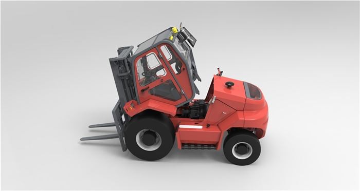 Compact Size Rough Terrain Straight Mast Forklift 4×4 Wheel 3 Ton 4 Wheel Drive