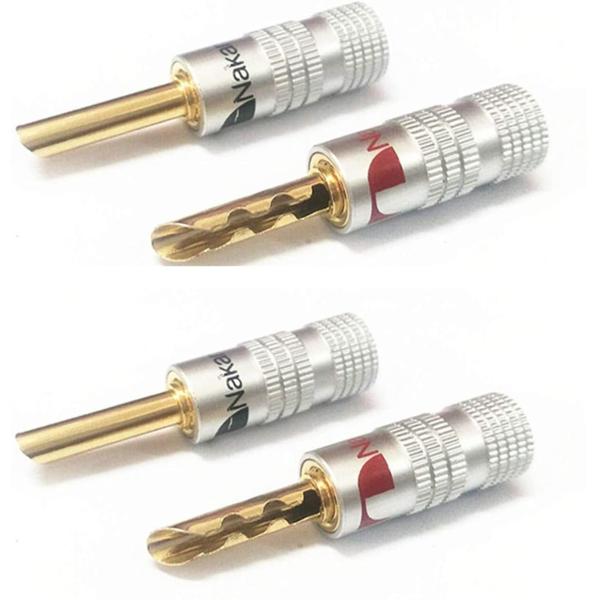 Аудио универсальное штепсельной вилки банана диктора Nakamichi кабеля практически