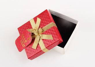 Red Present Packaging Cardboard Gift Boxes For Watch / Chocolate / Necklace