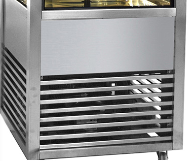 2~8°C Upright Aluminium Frame Glass Dessert cake Showcase