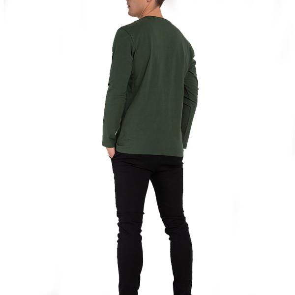 High Quality Blank Plain 100% Cotton Long Sleeve Men T Shirt with Embroidery Printing Design Logo