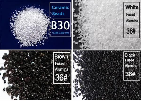 B30 médias de soufflage en céramique sablants de la taille 425-600μm pour la finition de surface métallique