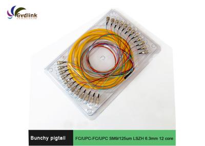 cabo de remendo Bunchy da fibra da trança de 6.3mm SM9/125um