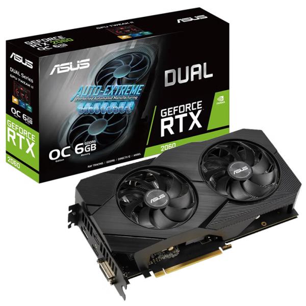 GDDR6 6GB RTX 2060 Graphics Card 14000MHz HDMI Outputs DUAL-RTX 2060-O6G-EVO