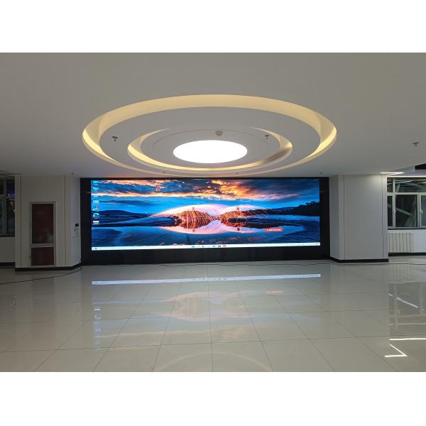 HD GOB 1000 * 250mm lightweight wall mounted quick installation indoor P1.953mm LED display screen