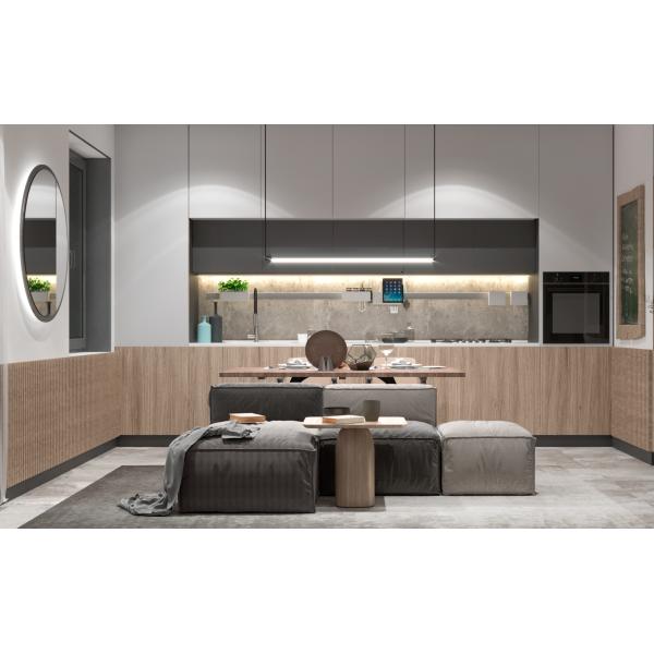 Shaker Door Type Foshan Factory Kitchen Manufacturer Matt White Kitchen Cabinet