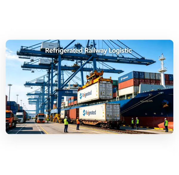 Cross Border Railway Freight Service , Refrigerated Railway Logistics Solution