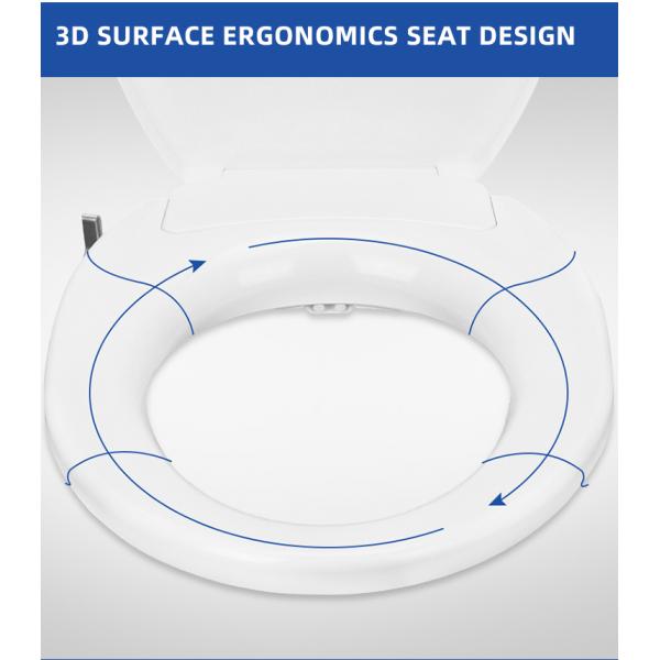 Деятельность мягкого близкого умного цвета крышки сидения унитаза белого легкая