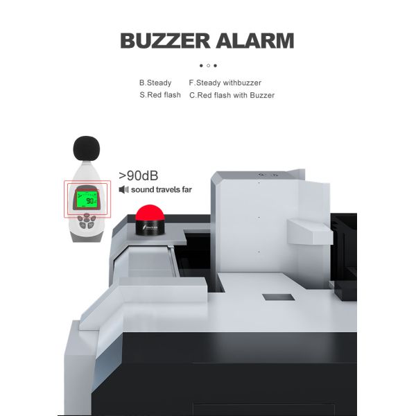 Lámpara indicadora LED de 24 V CC, hemisferio de 35 mm, luz indicadora de señal de 3 colores con color RYG