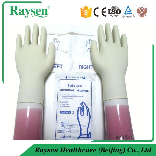 Natural Rubber Sterile Latex Surgical Gloves Powder Free For Operation