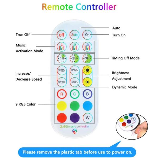 Dc 5v Bluetooth App Rgb Led Controller With Brightness Adjustment And Microphone