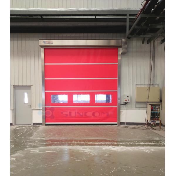 Промышленный 1,2 мм ПВХ занавес быстрое роликовое жалюзи двери складной 1.2 М / С скорость открытия