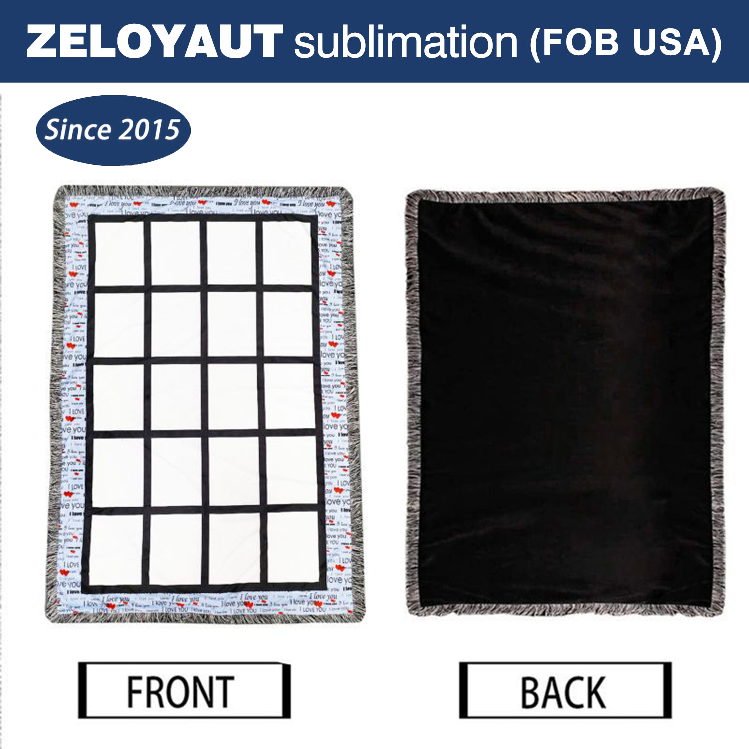 ZELOYAUT LOVE Blanket 100% Diy Polyester Single-sided Printed Bed Sofa Sublimation Blanket Heat Transfer Printing Material.