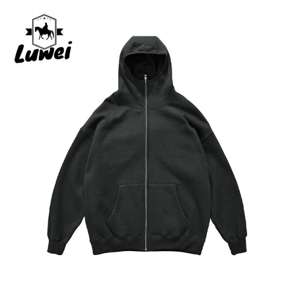 Unisex Heavyweight Cotton Hoodie Pullover Oversized Male Blank Sweatshirts