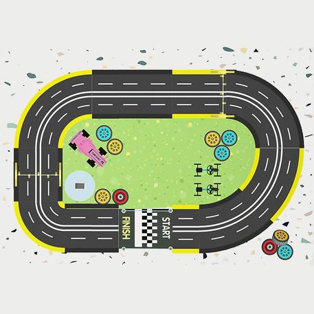 Circuit de course en plastique multicolore pour voitures Hot Wheels