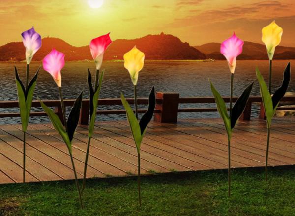 LED Simulation Calla Lily Lights Park Lawn, Beautiful Display, Decorative Lighting Festival