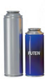 Customized Necked Aerosol Containers Tinplate 52mm Diameter For Automotive Care Versatile