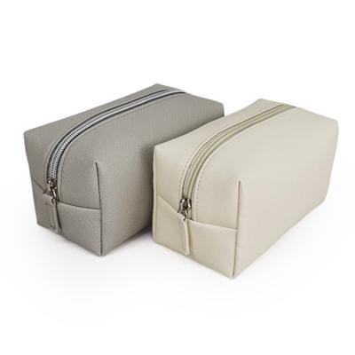 Saco durável portátil do saco impermeável cosmético de couro minimalista moderno feito sob encomenda do malote da composição do saco do PVC da lavagem do plutônio do estilo