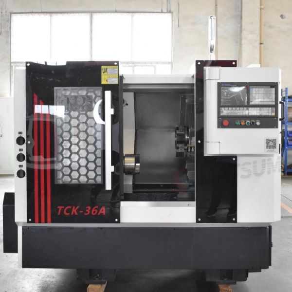 Economical 2-axis 4000rpm Slant-bed CNC Lathe TCK36A Horizontal Turning Center