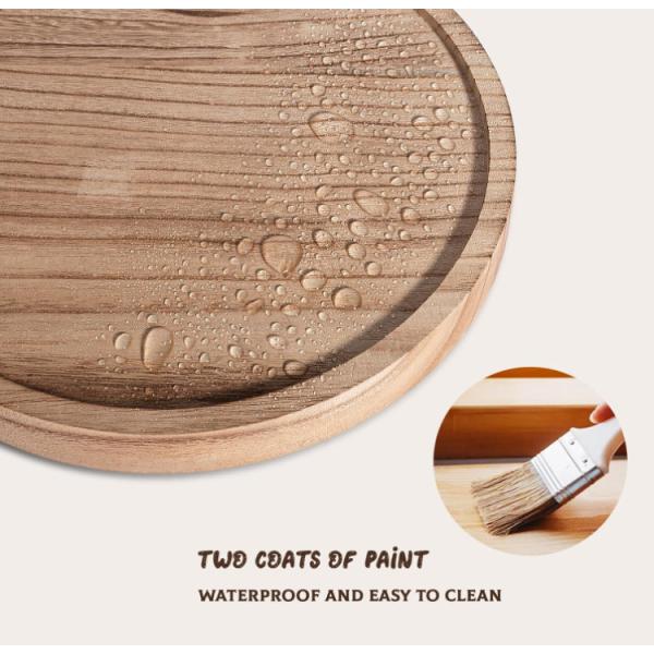Best Selling Round Decorative Bathroom Counter Organizer Farmhouse Kitchen Decor Wooden Riser Wooden Food Tray