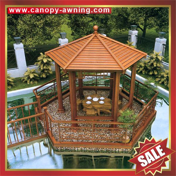 french spanish Gazebo Aluminium metal pavilion pergola inn-nice sunshade shelter for garden!