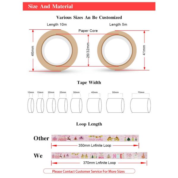 Stationery Spot Varnish 20mm Pink Glitter Decorative Washi Tape