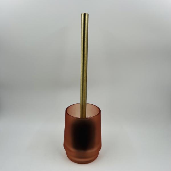 Стеклянные аксессуары для ванной комнаты набор замороженный оранжевый круглый золотой насос