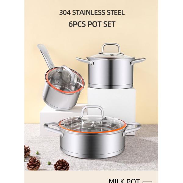 Высококачественные 3 части индукция варя бак установила прямой Cookware нержавеющей стали Ollas 304 бака установили со стеклянной крышкой