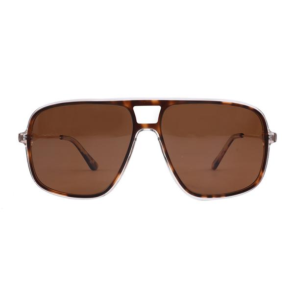 145mm Aviator Gradient Sunglasses , Uv400 Protection Acetate And Metal Sunglasses