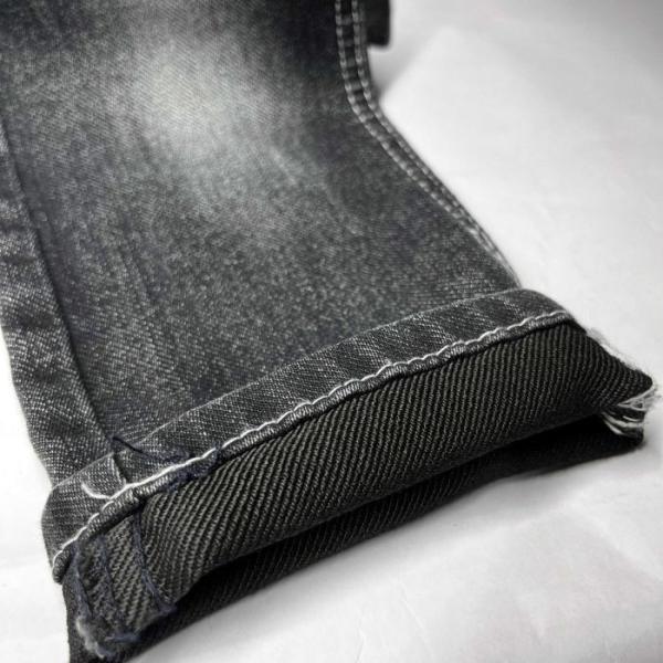 ODM Knitted Denim Jersey Fabric Sulfur Black Denim Look Material For Winter