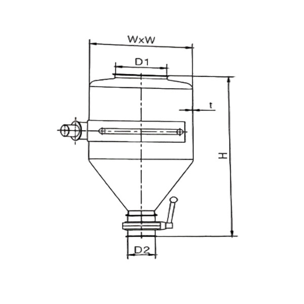 Portable Mobile Mixing Hopper Casters Pharmaceutical Parts