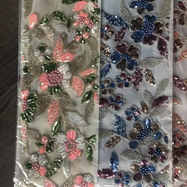 Easily Customizable Luxury 3D Flowers Beaded Embroidery Lace Fabric New Design Lace for Party Dress Women's Dress